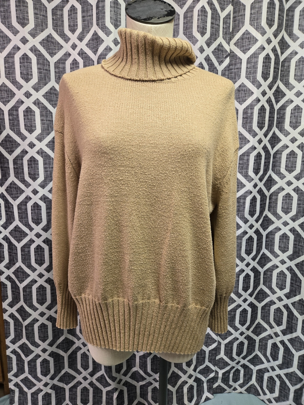 Cozy Turtleneck Sweater in Camel